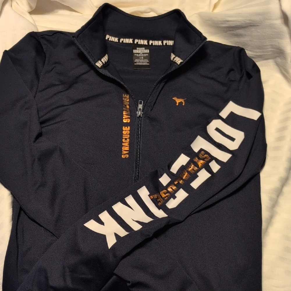 Victoria's Secret PINK Navy Quarter-Zip Pullover